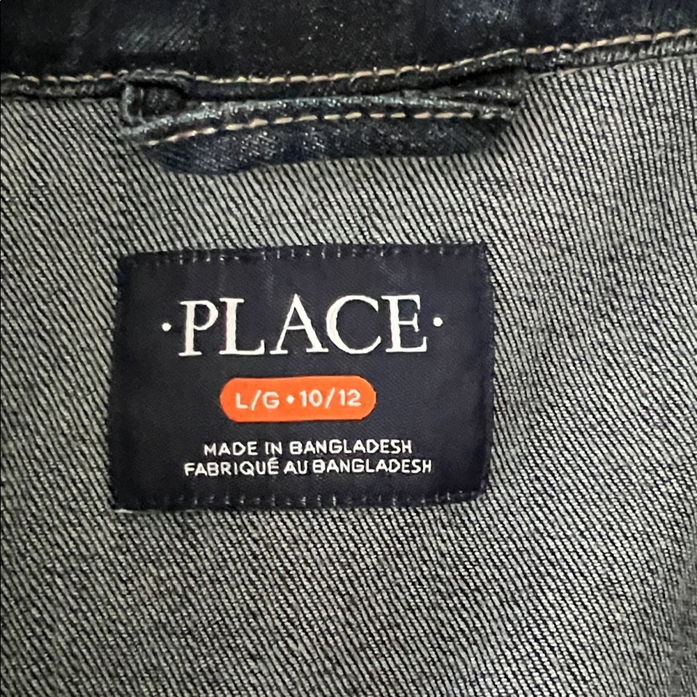 Children’s Place Indigo Denim Jacket Size 10/12 Large - Picture 2 of 5